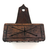 Wonderful Little Old Hand-carved Wooden Wall Box