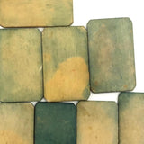 Lovely Old Bone Gambling Chips, Set Five (Green)