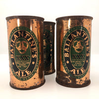 Ballantine Ale c. 1950 Flat Top Copper Beer Cans - Sold Individually