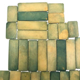 Lovely Old Bone Gambling Chips, Set Five (Green)