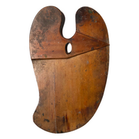 Giant Sculptural 1897 Signed Wooden Painter's Palette