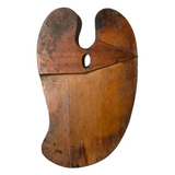 Giant Sculptural 1897 Signed Wooden Painter's Palette