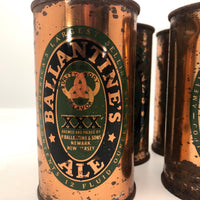 Ballantine Ale c. 1950 Flat Top Copper Beer Cans - Sold Individually