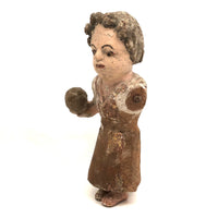 SOLD Antique Hand-carved Polychrome Santo Nino Holding Orb