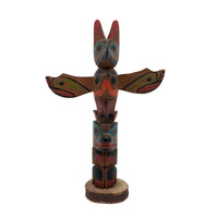 Nice Vintage Northwest Coast Native Hand-carved Model Totem Pole