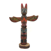 Nice Vintage Northwest Coast Native Hand-carved Model Totem Pole