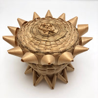 MicMac Porcupine Weave Fancy Lidded Basket