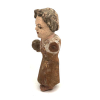 SOLD Antique Hand-carved Polychrome Santo Nino Holding Orb