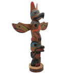 Nice Vintage Northwest Coast Native Hand-carved Model Totem Pole