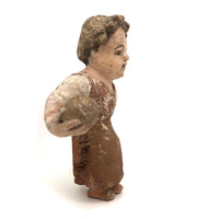 SOLD Antique Hand-carved Polychrome Santo Nino Holding Orb