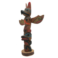 Nice Vintage Northwest Coast Native Hand-carved Model Totem Pole