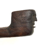 Existential Feeling Old Art Brut Carved Face Pipe