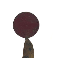 Charming Old Etched Cutout Brass Seal with Ball