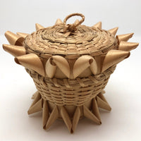 MicMac Porcupine Weave Fancy Lidded Basket