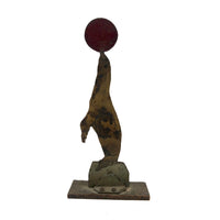 Charming Old Etched Cutout Brass Seal with Ball