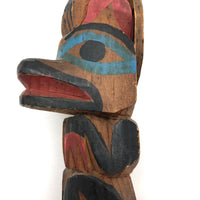 Nice Vintage Northwest Coast Native Hand-carved Model Totem Pole
