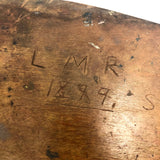 Giant Sculptural 1897 Signed Wooden Painter's Palette