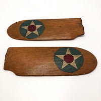 Painted Wooden Model Airplane Wings with Stars