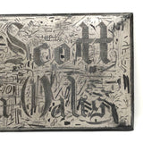 Intensively Engraved Antique Printer's Plate