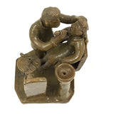 Fabulous Brazilian Folk Art Dentist at Work Ceramic Sculpture