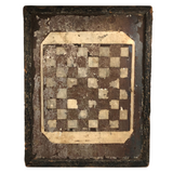 Antique Hand-painted Checkerboard on Tin with Insanely Beautiful Surface