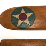 Painted Wooden Model Airplane Wings with Stars