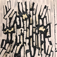 Abstract Mid-Century Painting on Paper by Leon Hovsepian