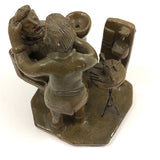 Fabulous Brazilian Folk Art Dentist at Work Ceramic Sculpture