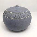 Large Pale Purple Weed Vase with Sgraffito Decoration