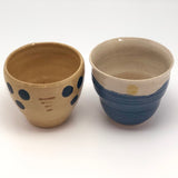 Pair of Small Hand-thrown Pottery Cups - Perfect as Little Planters