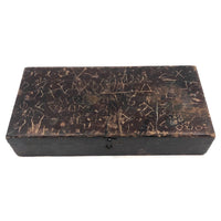 Antique Wooden Box with Carved Hieroglyphics!