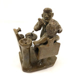 Fabulous Brazilian Folk Art Dentist at Work Ceramic Sculpture