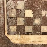 Antique Hand-painted Checkerboard on Tin with Insanely Beautiful Surface