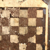 Antique Hand-painted Checkerboard on Tin with Insanely Beautiful Surface