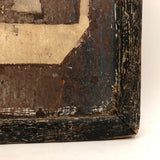 Antique Hand-painted Checkerboard on Tin with Insanely Beautiful Surface