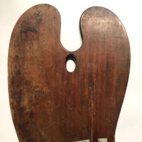 Giant Sculptural 1897 Signed Wooden Painter's Palette