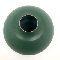 Gorgeous Green Glazed Hand-thrown Porcelain Vase, Signed KD