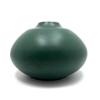 Gorgeous Green Glazed Hand-thrown Porcelain Vase, Signed KD