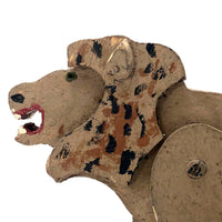 Fantastic Folk Art Lion with Moveable Legs, Long Tail and Bared Teeth!
