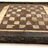 Antique Hand-painted Checkerboard on Tin with Insanely Beautiful Surface