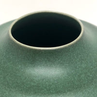 Gorgeous Green Glazed Hand-thrown Porcelain Vase, Signed KD