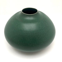 Gorgeous Green Glazed Hand-thrown Porcelain Vase, Signed KD