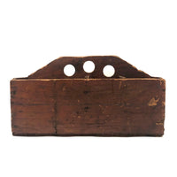 Great Old Handmade Wooden Caddy With Nails Six Compartments