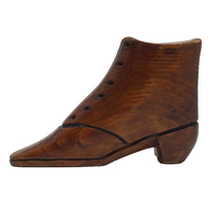 Carved Antique Wooden Boot