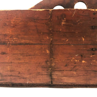 Great Old Handmade Wooden Caddy With Nails Six Compartments