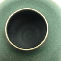 Gorgeous Green Glazed Hand-thrown Porcelain Vase, Signed KD