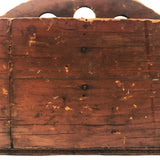 Great Old Handmade Wooden Caddy With Nails Six Compartments