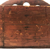 Great Old Handmade Wooden Caddy With Nails Six Compartments
