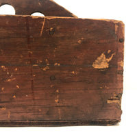 Great Old Handmade Wooden Caddy With Nails Six Compartments