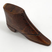Carved Antique Wooden Boot